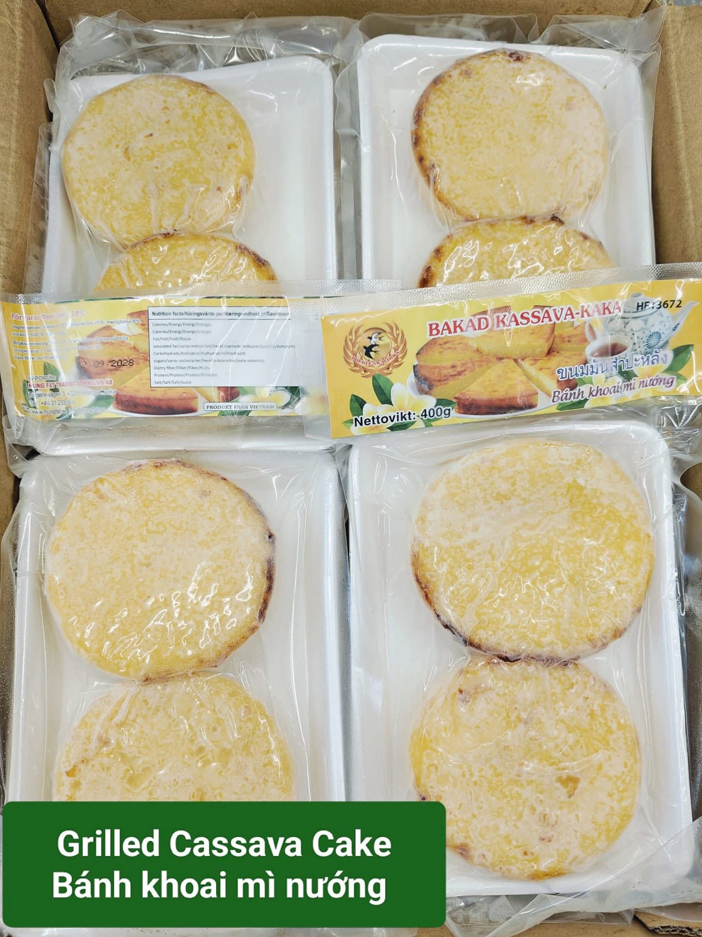 JASMINE Grilled Cassava Cake - Banh Khoai Mi Nuong 400G