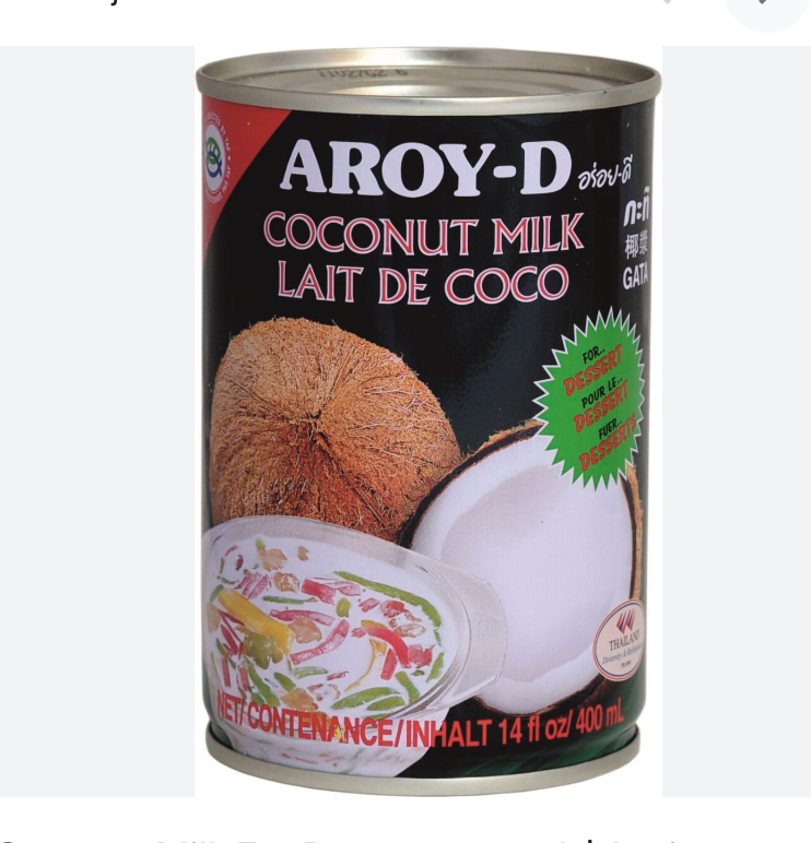 AROY-D Coconut Milk For Dessert Fat Content 17-19% 400Ml