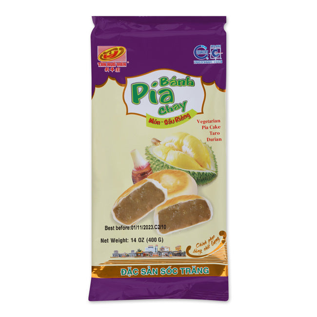 TAN HUE VIEN Durian Taro Pia Cake - Banh Pia 400G