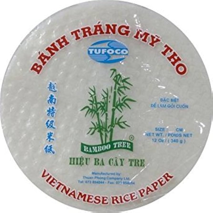 BAMBOO TREE Rice Paper 28Cm For Spring Roll - Banh Trang Goi Cuon 340G