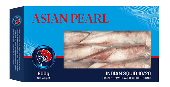 MOOIJER Indian Needle Squid Raw Skin-On - Muc 10/20 1Kg