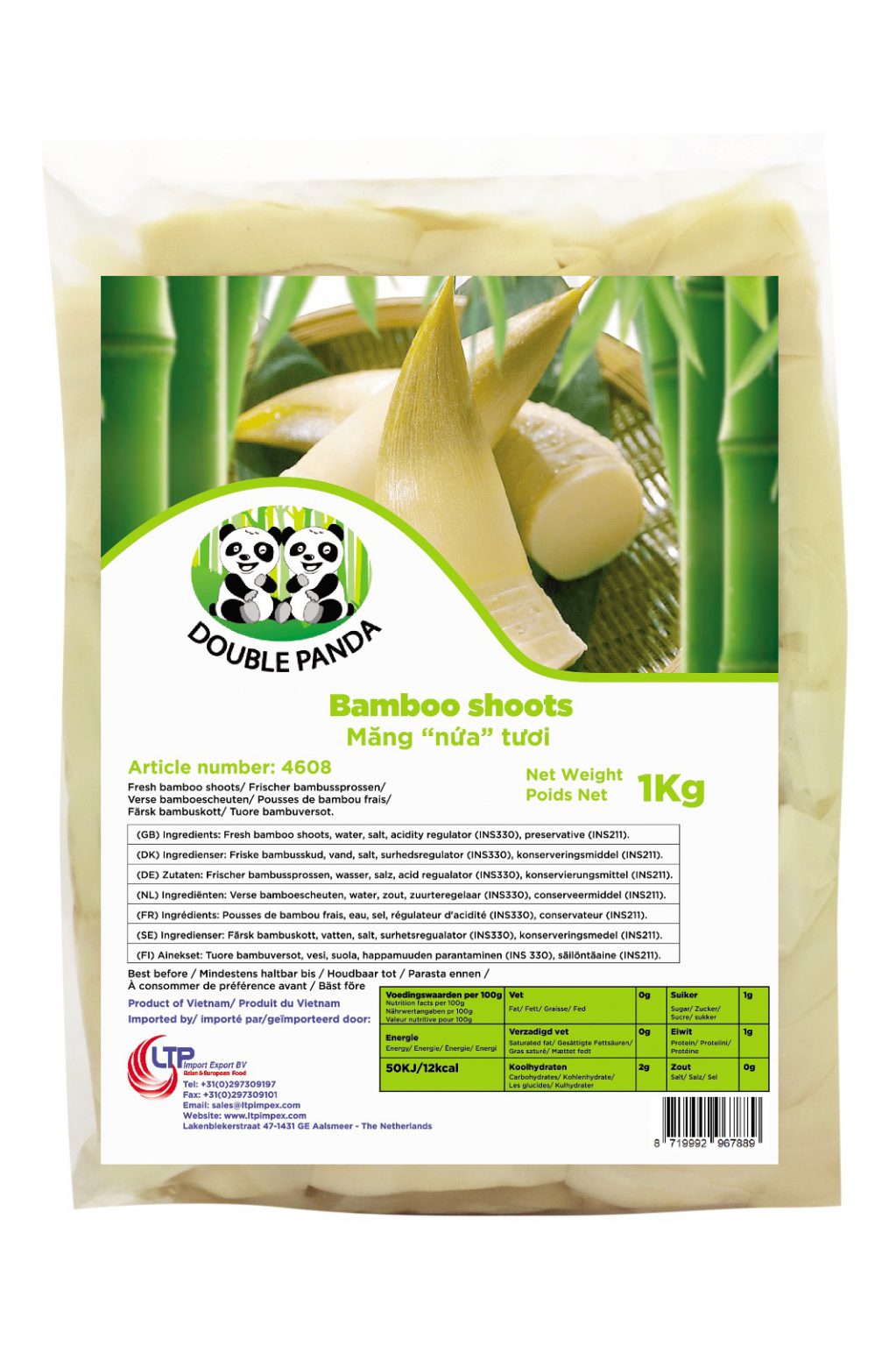DOUBLE PANDA Bamboo Shoot Tip - Mang Nua Tuoi 1Kg