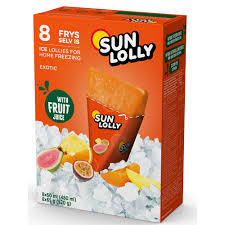 SUN LOLLY Exotic Orange Ice (8Pcs X 66G) 520G