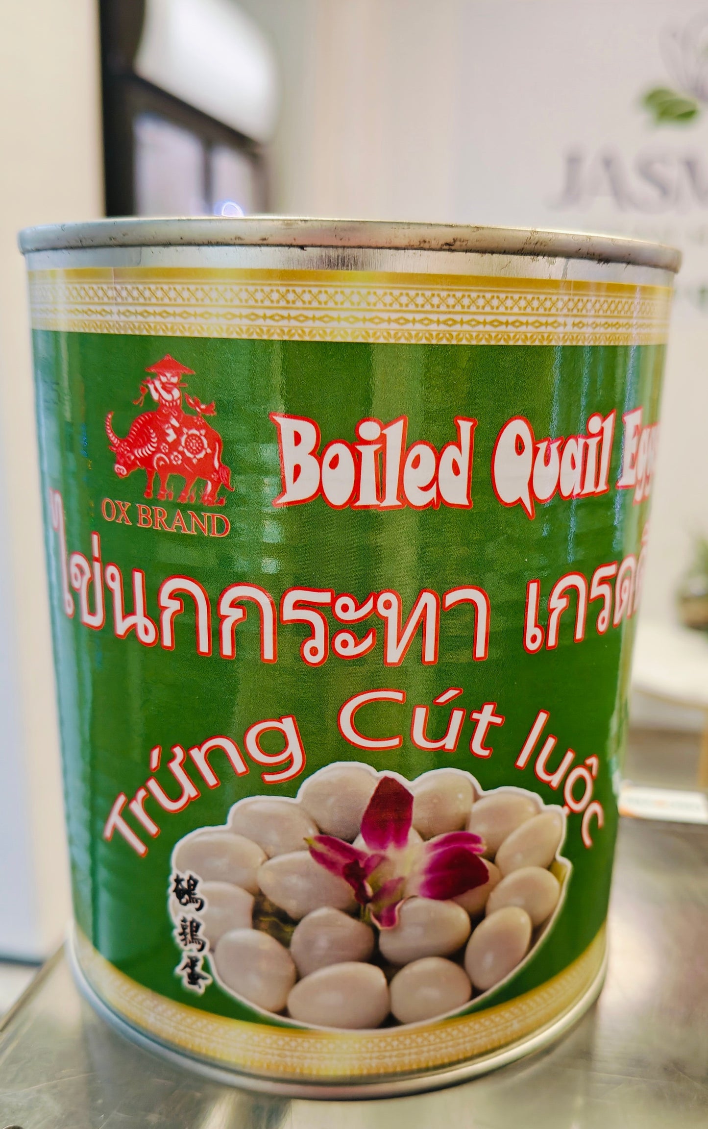OX BRAND Boiled Quail Eggs - Trung Cut Luoc 850G