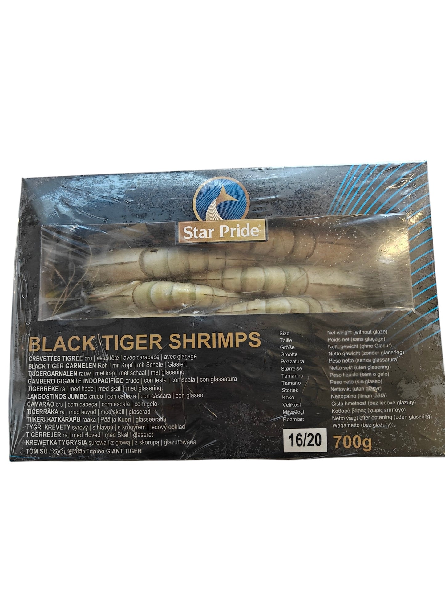 STAR PRIDE Black Tiger Shrimp Hoso - Tôm Sú 16/20 1Kg