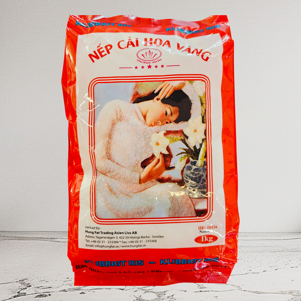 LOTUS Round Glutinous Rice - Nep Cai Hoa Vang 1Kg