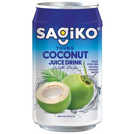 SAGIKO Young Coconut Drink With Pulp 320 Ml