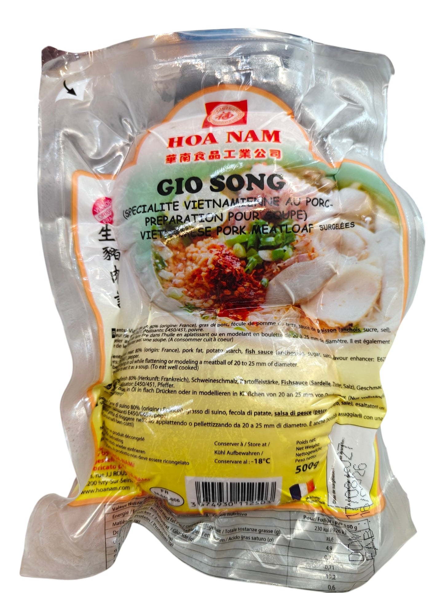 HOA NAM Pork Salami / Gio Song 500G