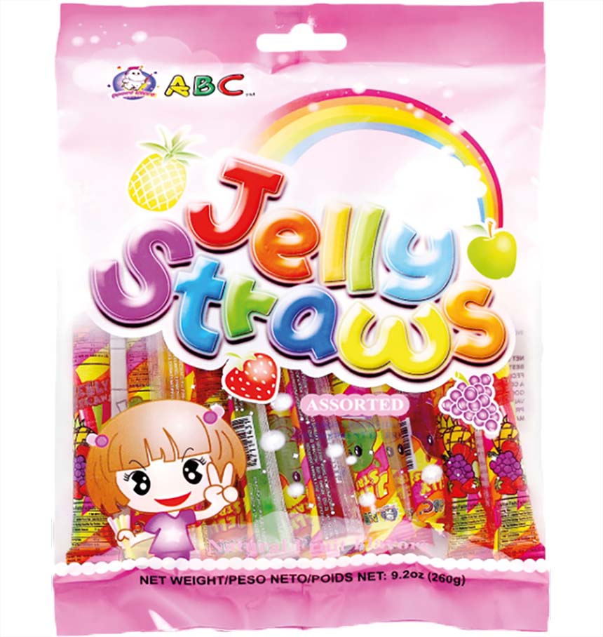 ABC Fruit Jelly Straws Assorted - Thach Trai Cay 260G