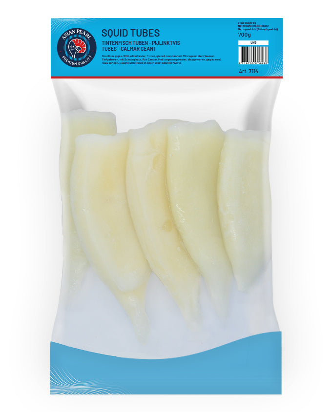 MOOIJER Squid Tubes Raw Cleaned U5 - Muc Ong 1Kg