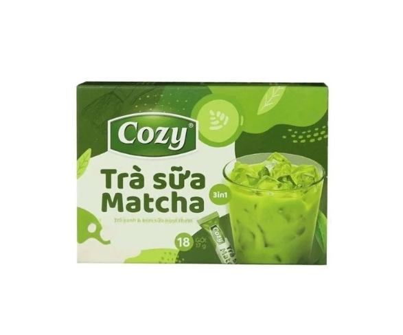 COZY Matcha Milk Tea 3 In 1 / Tra Sua Matcha 18X17G
