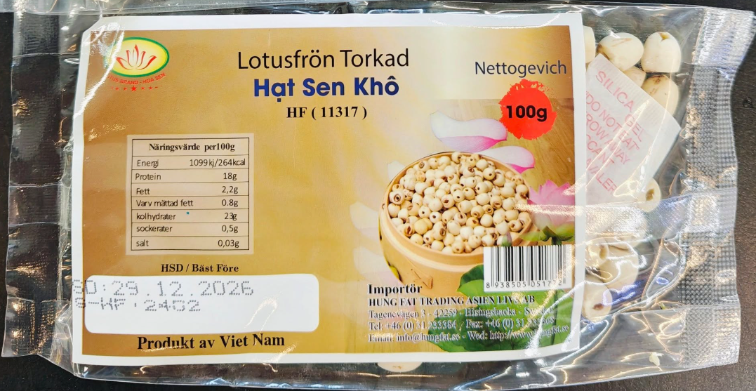 JASMINE Vn Dried Hue Lotus Seed - Hat Sen Kho 100G