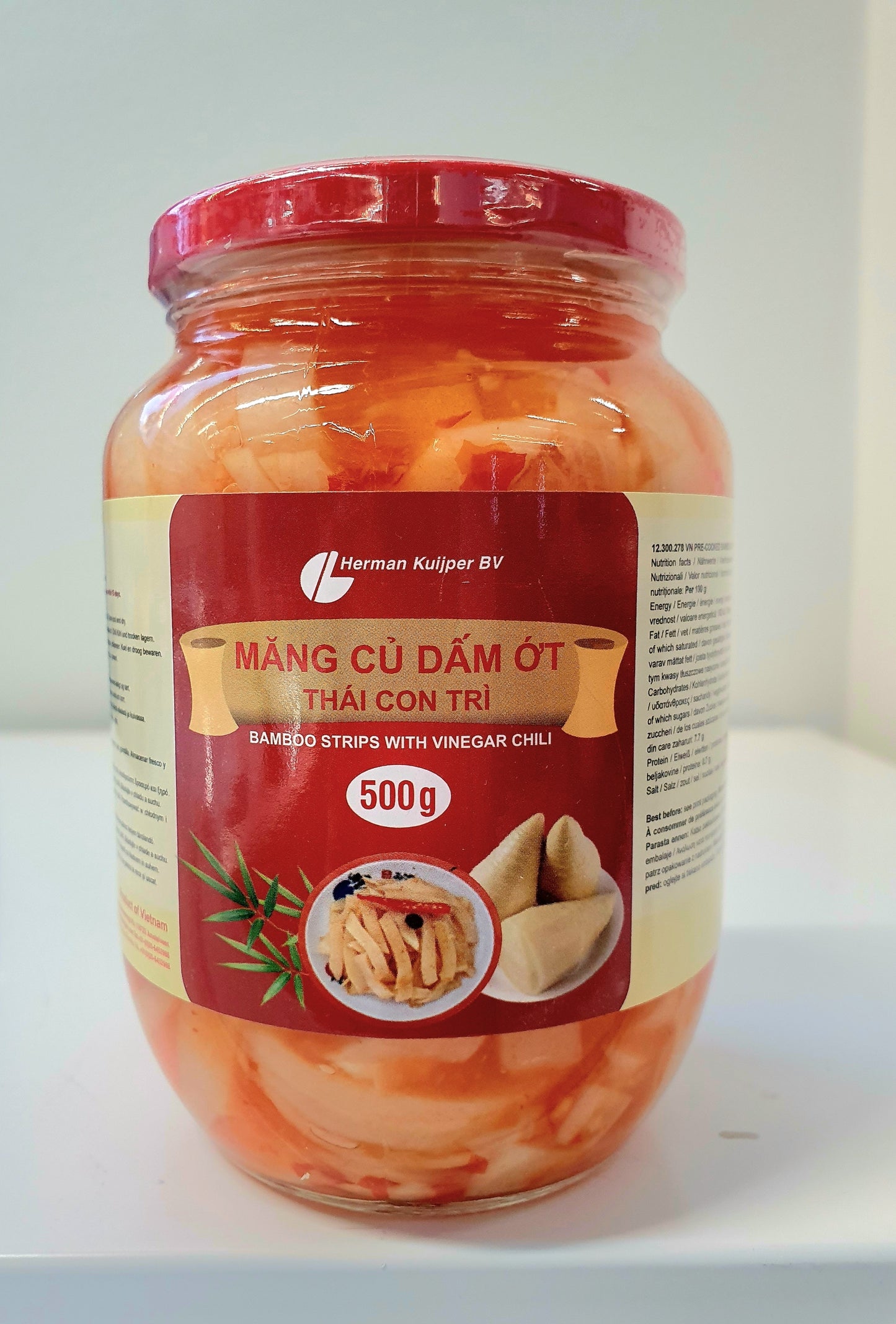 JASMINE Vn Pre-Cooked Bamboo Strips Vinegar Chili 500G