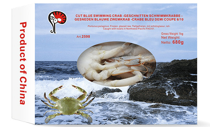 MOOIJER Cut Blue Swimming Crab Raw 6/10 1Kg