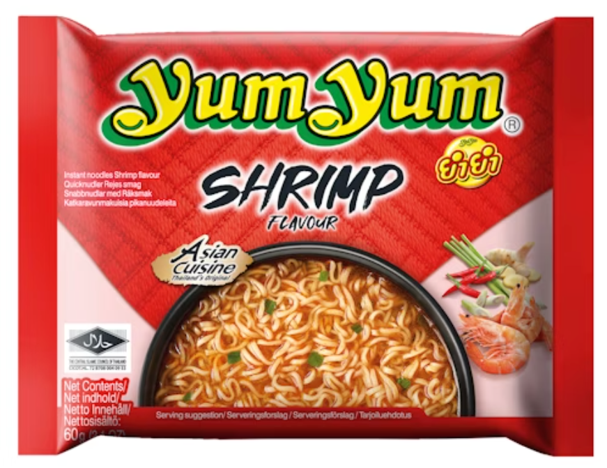 YUM YUM Instant Noodles Shrimp 60G