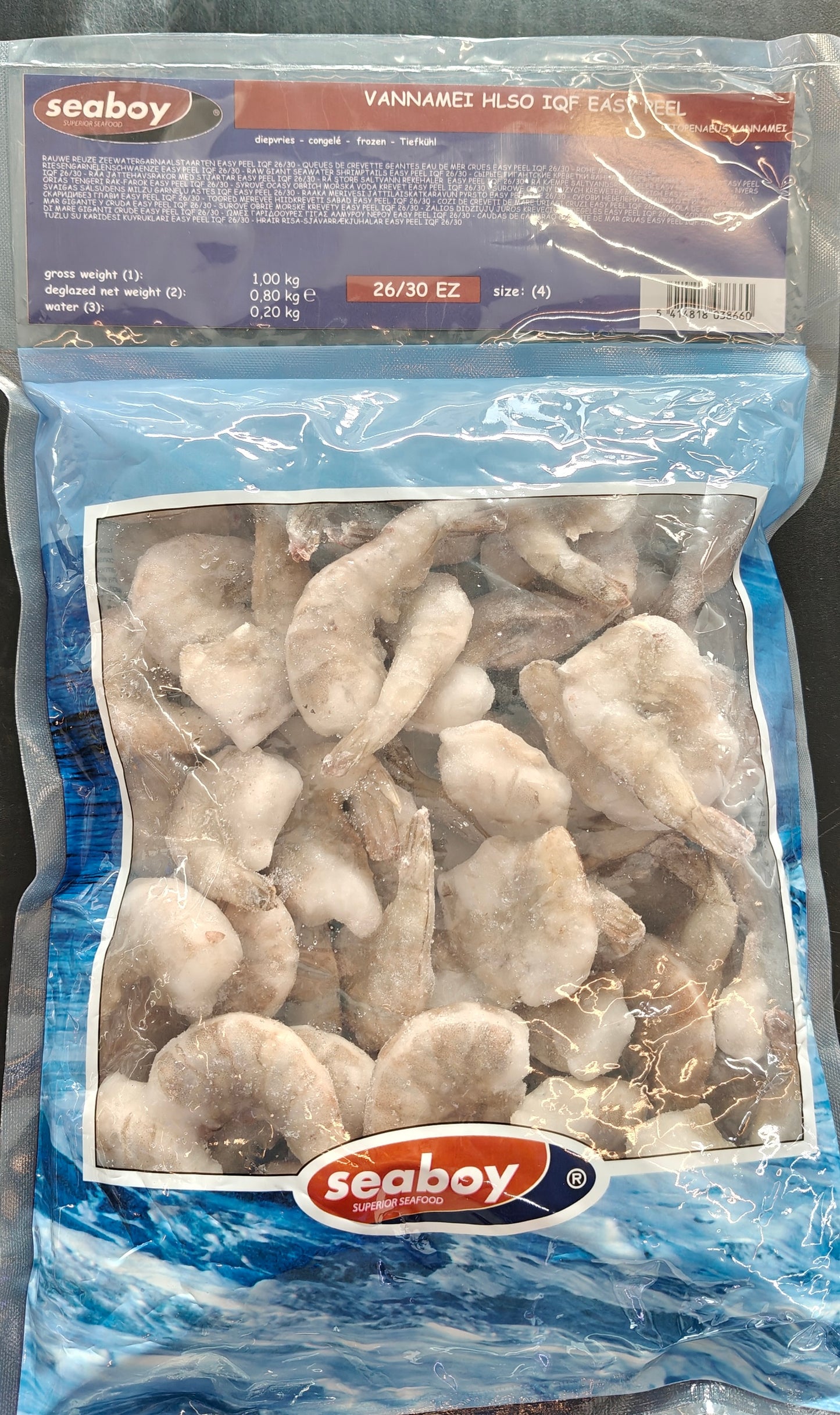 SEABOY Vannamei Shrimps Hlso 26/30 800G
