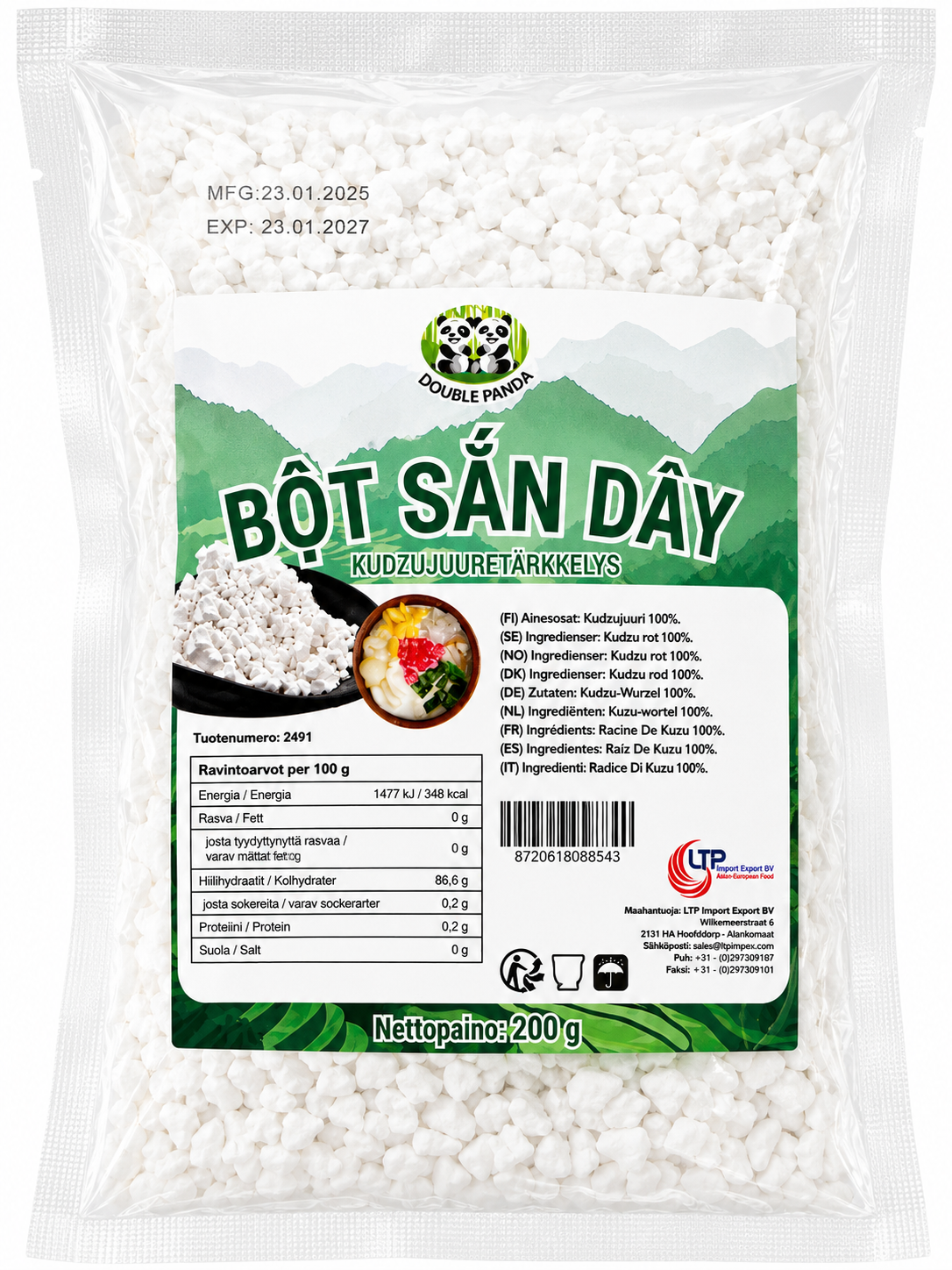 DOUBLE PANDA Cassava Root Starch / Bot San Day 200G