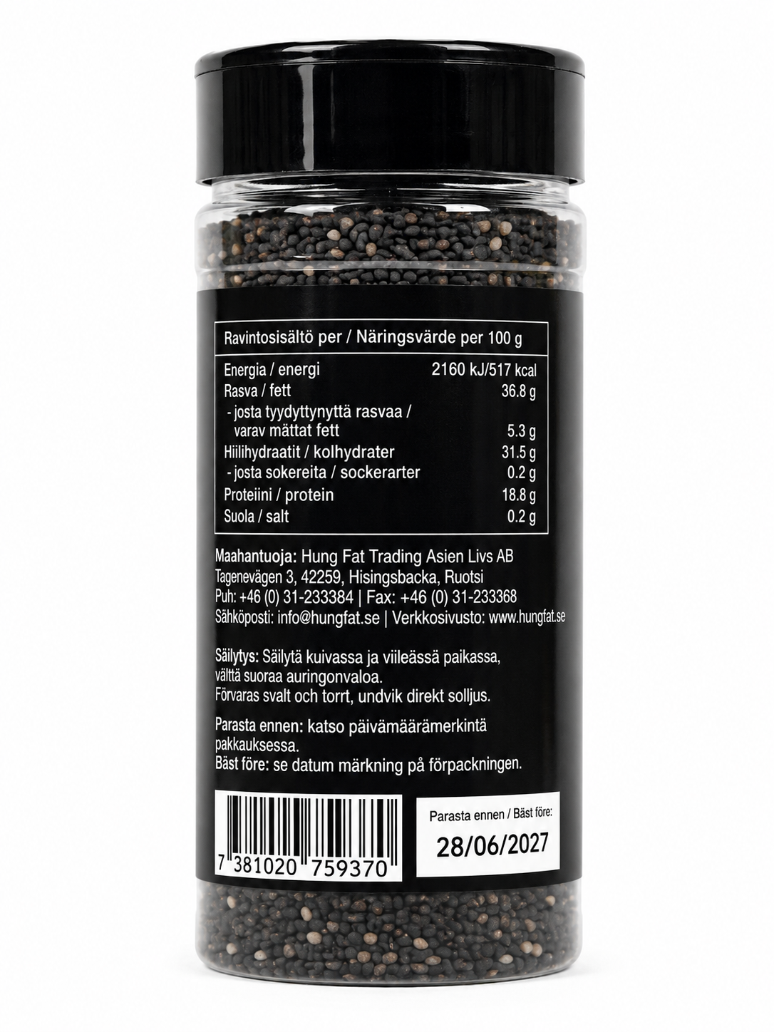 LUCKY Roasted Black Sesame Seeds - Me Den 120G