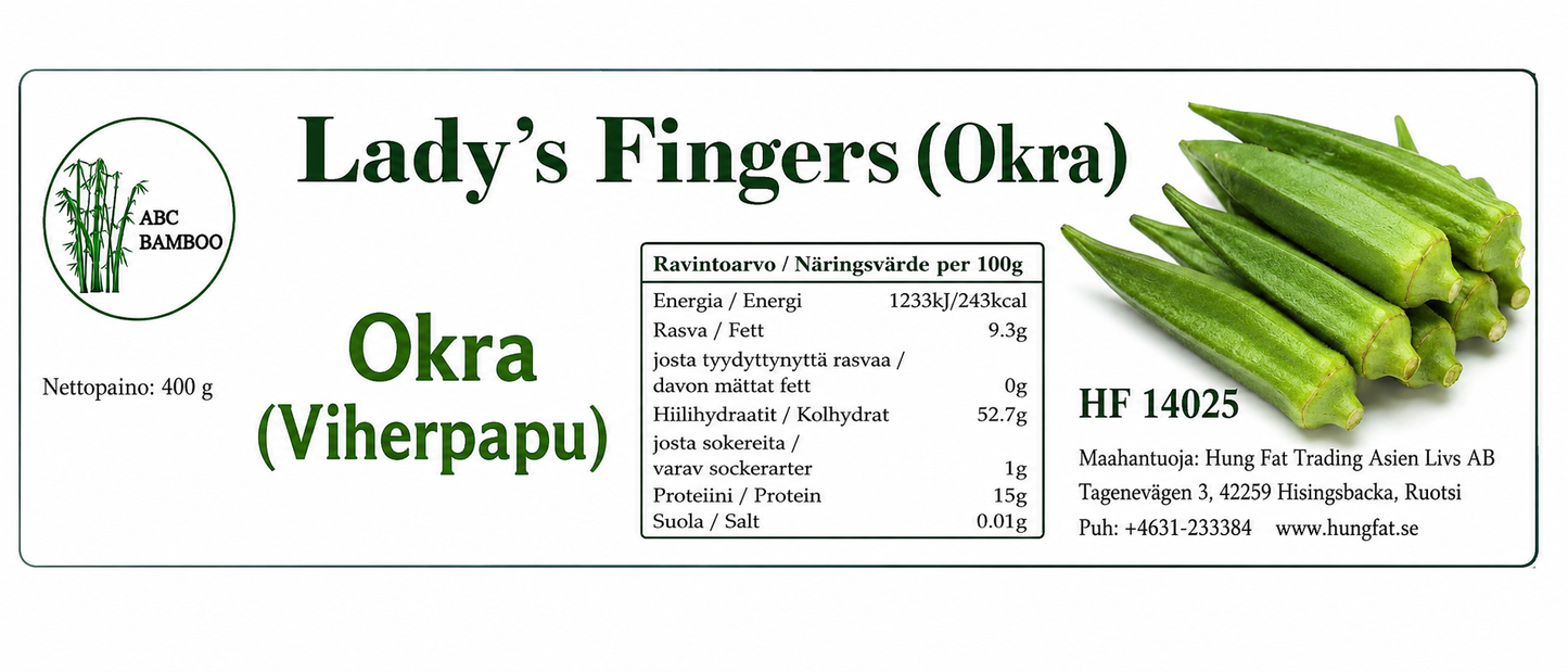 JASMINE Frozen Okra - Dau Bap 400G