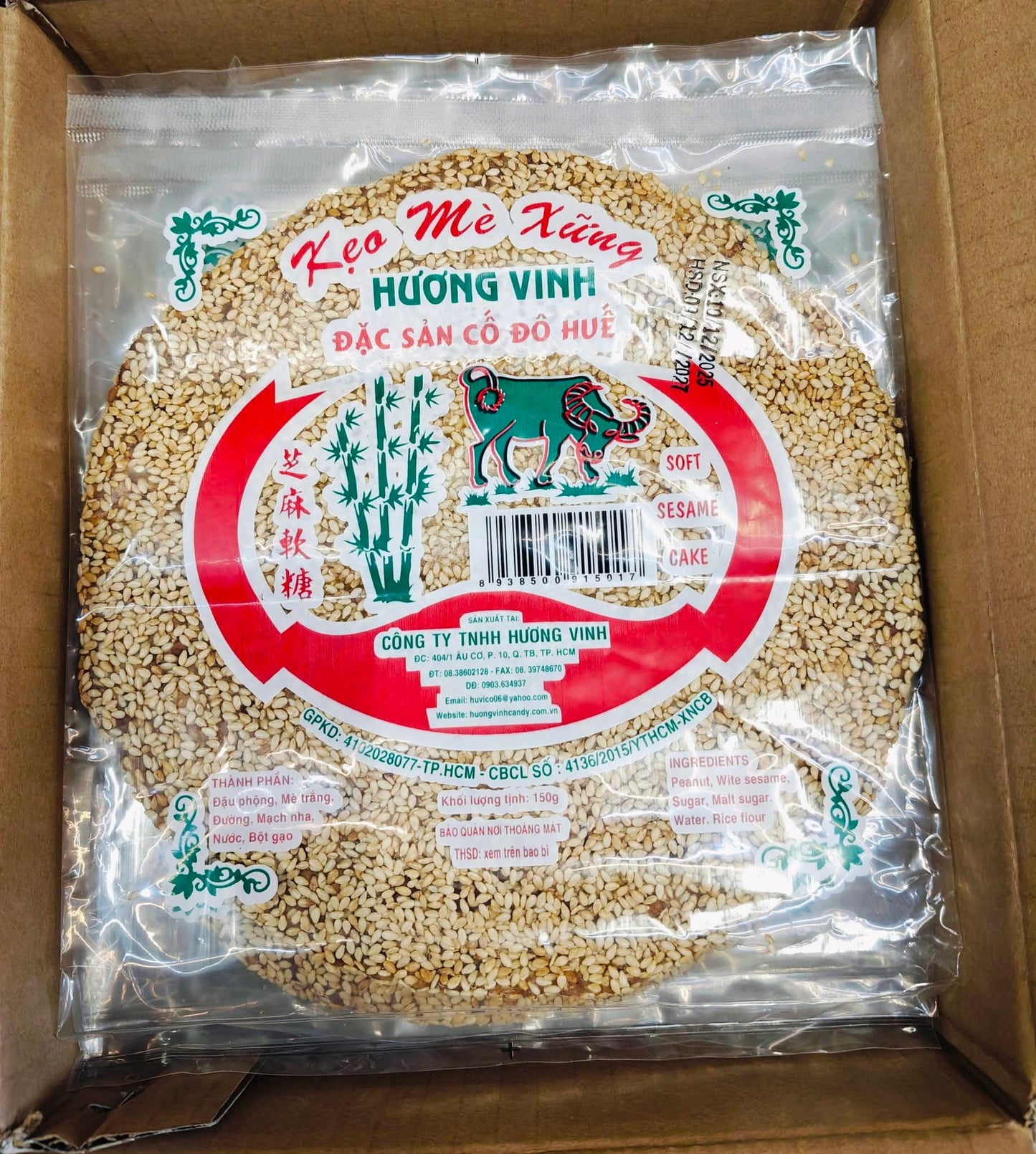 TOAN NAM Sesame Caramel Candy / Keo Me Xung 150G