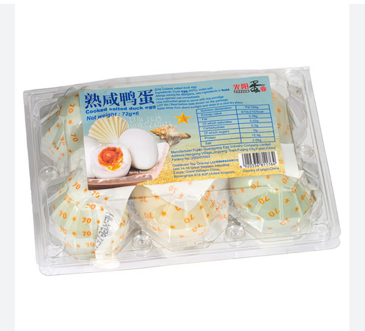 OX BRAND Cooked Salted Duck Egg - Trung Muoi 6Pcs