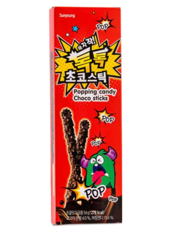 SUNYOUNG Choco Stick Popping Candy 54 G