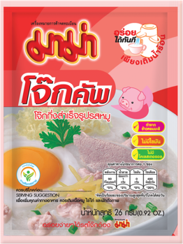 MAMA Instant Rice Porridge, Pork 78 G (3Pcs)