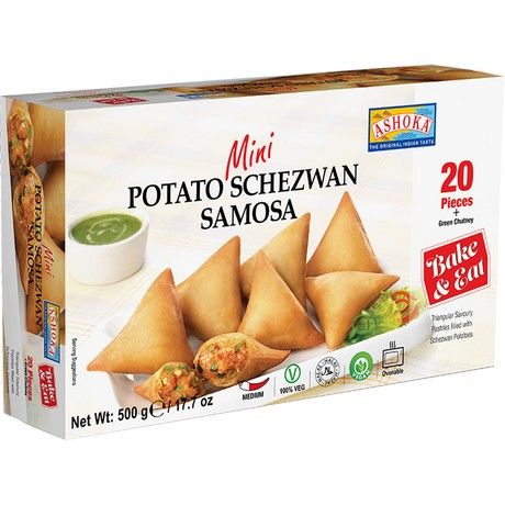 ASHOKA Samosa Potato Schezwan Mini 20 Pcs 500 G