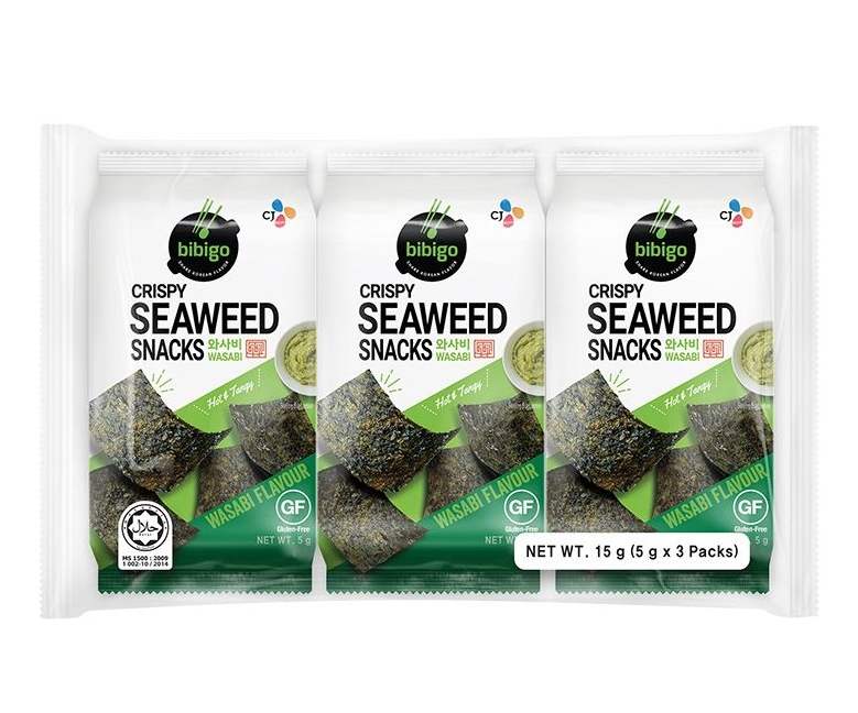 BIBIGO Seaweed Snack Crispy Wasabi 5 G