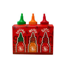 FLYING GOOSE Chilli Sauce, Sriracha 3-Set (Hot, Super Hot, Mayoone) 3X100ML