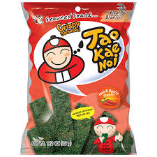 TAOKAENOI Crispy Seaweed Snack Hot And Spicy Flavour 32G