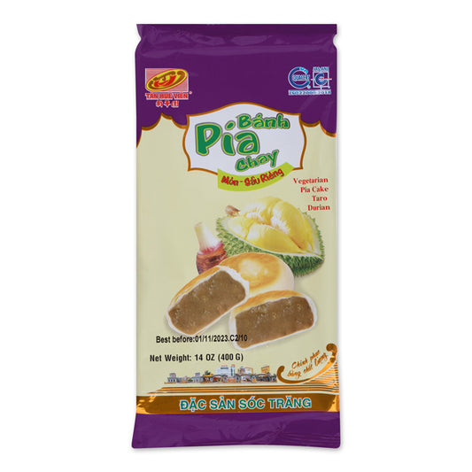 TAN HUE VIEN Durian Taro Pia Cake - Banh Pia 400G
