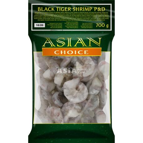 ASIAN CHOICE Black Tiger Shrimp Hlso 16/20 1 Kg