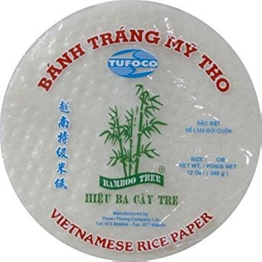 BAMBOO TREE Rice Paper 28Cm For Spring Roll - Banh Trang Goi Cuon 340G