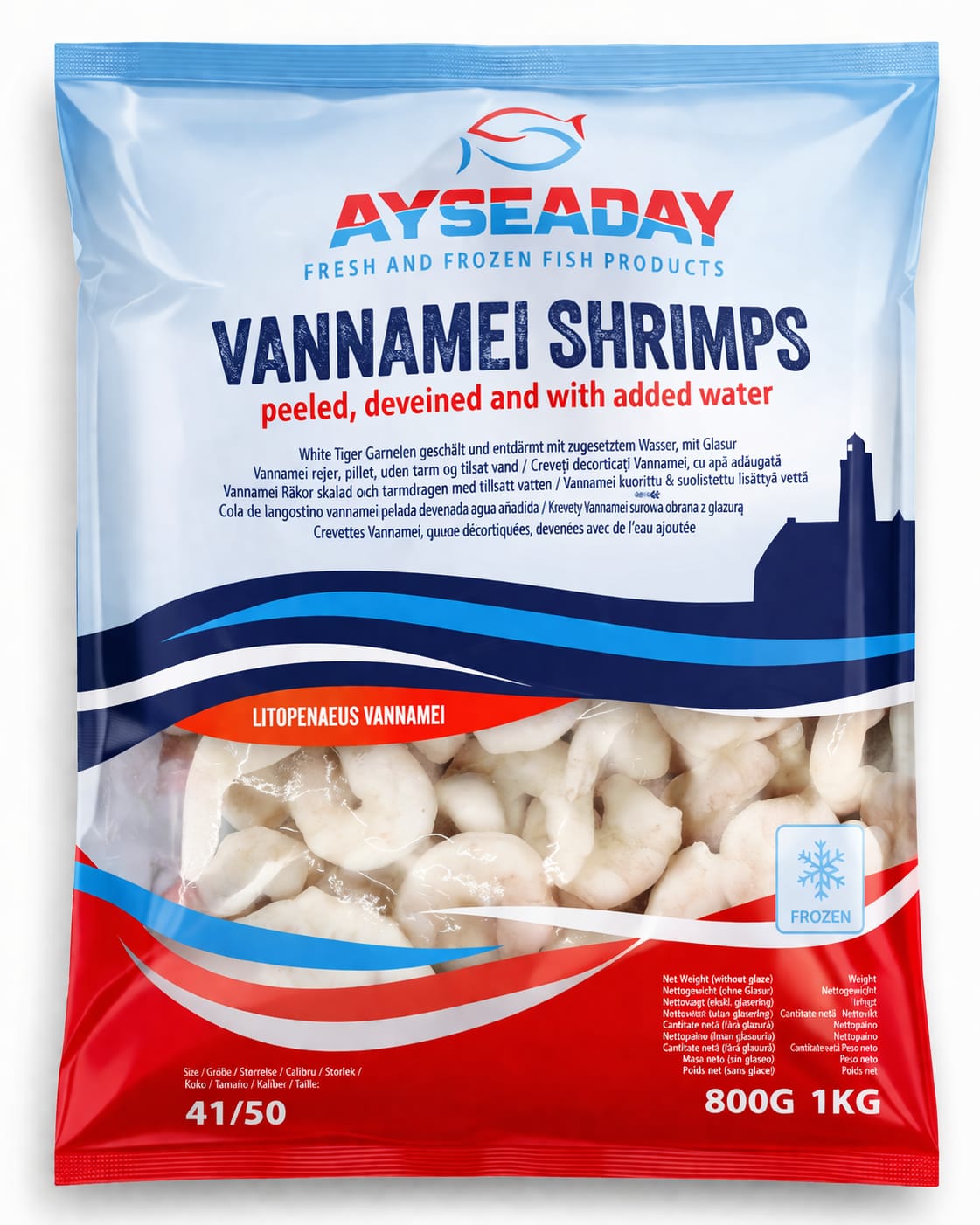 DAYSEADAY Vannamei Shrimp P&D 20% 41/50 1Kg