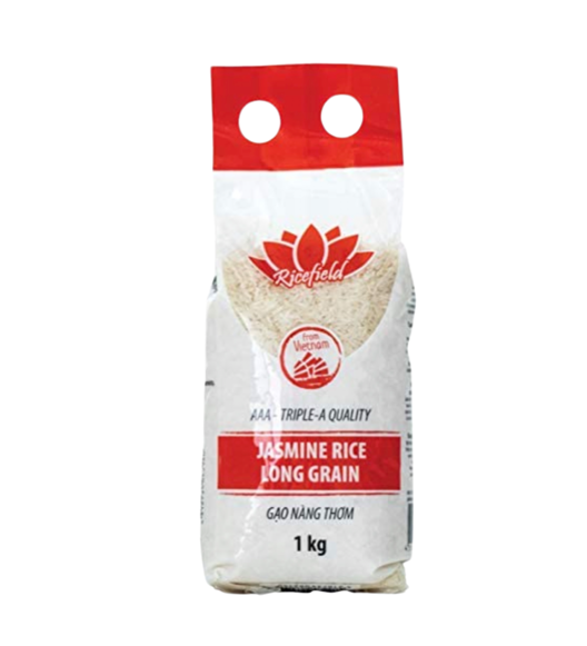 RICEFIELD Jasmine Rice Long Grain / Gao Nang Thom Vn 1Kg