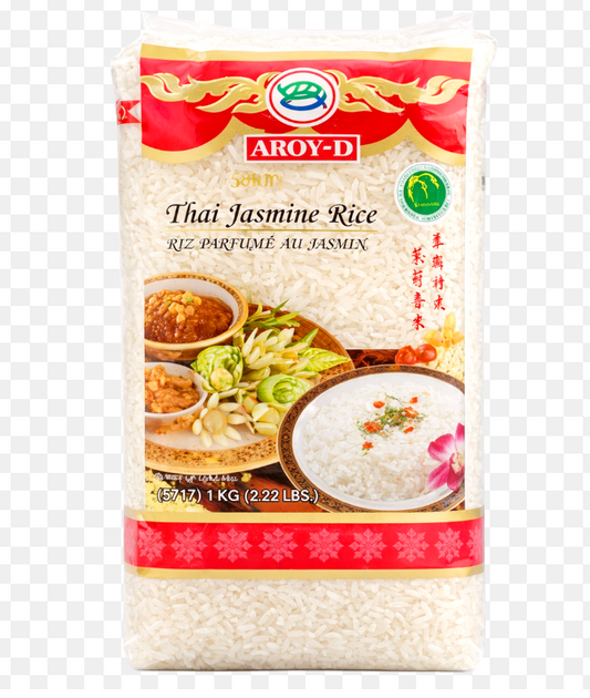 AROY-D THAILAND Jasmin Rice 100%, Long Grain / Gao Jasmine Thai 1Kg