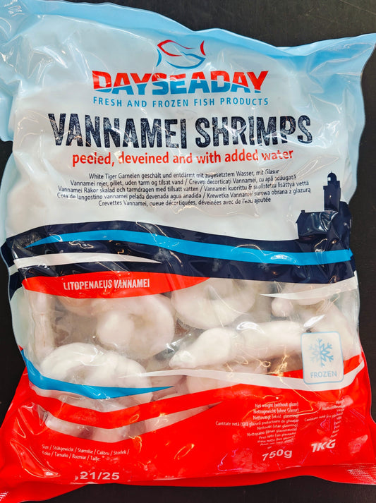 DAYSEADAY Vannamei Shrimps P&D 21/25 1Kg