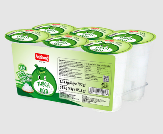 JASMINE Vn Ah Nata De Coco In Rock Sugar (Thach Dua) 16X90G Cup