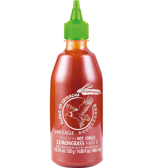UNI EAGLE THAILAND Chilli Sauce Sriracha Hot Lemongrass 520G/440L