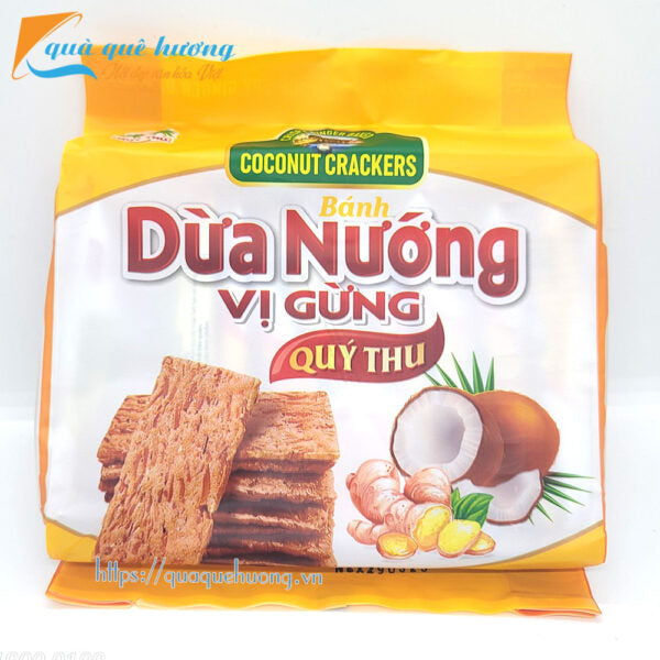 JASMINE Coconut Cracker Ginger Flavour 125G - Banh Dua Nuong