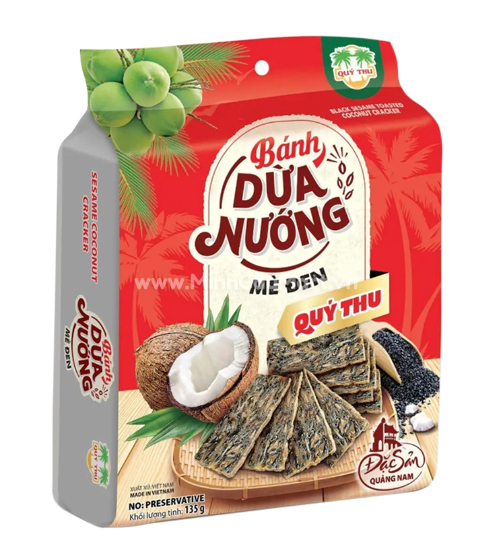 JASMINE Coconut Cracker Sesame Flavour 135G - Banh Dua Nuong