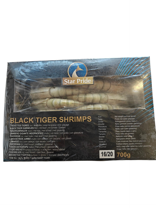 STAR PRIDE Black Tiger Shrimp Hoso 16/20 1Kg