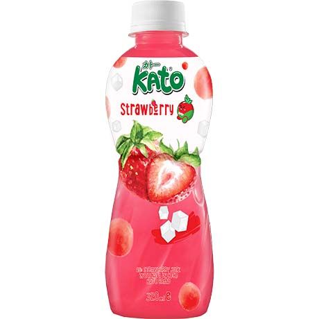 KATO Strawberry Juice Drink With Nata De Coco 320Ml
