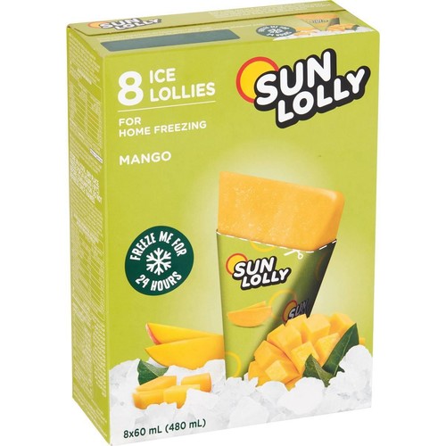 SUN LOLLY Mango Green Ice (8Pcs X 66G) 520G