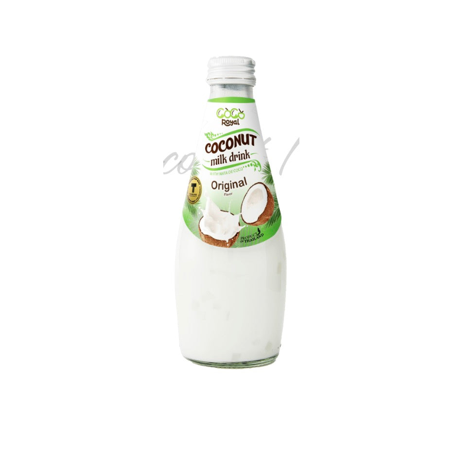 ROYAL PLUS Coconut Milk With Nata De Coco Original Flavor Bottle 290Ml