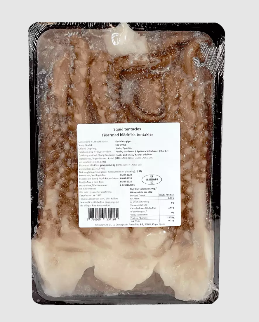 JASMINE Giant Squid Tentacles Raw 1 Kg