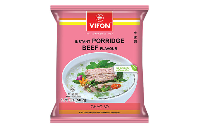 VIFON Instant Rice Porridge With Beef Flavour - Chao Bo 50G