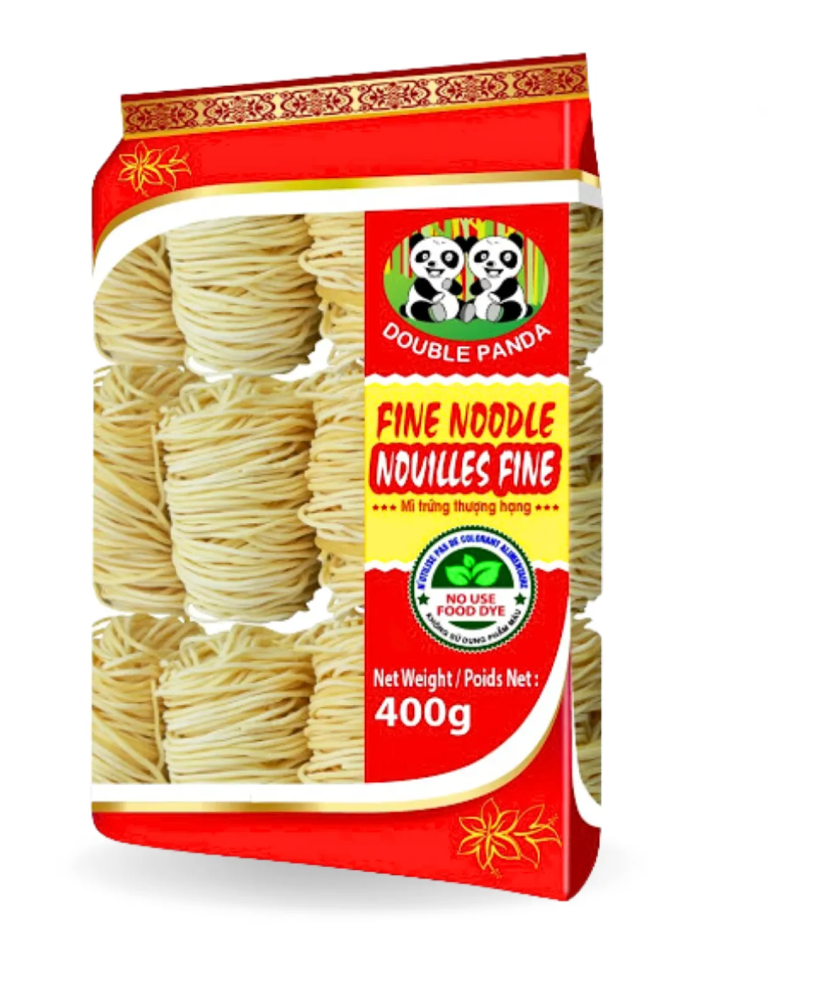 DOUBLE PANDA Fine Noodle 400G - Mi Soi Nho