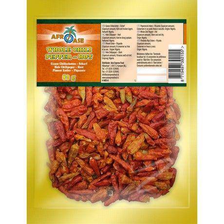 AFROASE Chili Pepper Whole Hot 80G